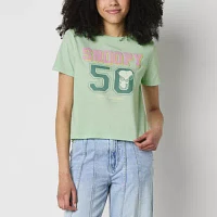 Juniors Snoopy 50th Semi Fit Tee Womens Crew Neck Short Sleeve Graphic T-Shirt