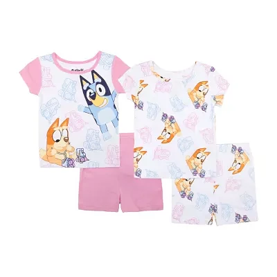 Toddler Girls Bluey 4-pc. Pajama Set