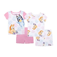 Toddler Girls Bluey 4-pc. Pajama Set