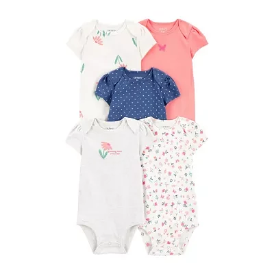 Carter's Baby Girls 5-pc. Short Sleeve Bodysuit