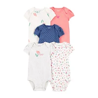 Carter's Baby Girls 5-pc. Short Sleeve Bodysuit