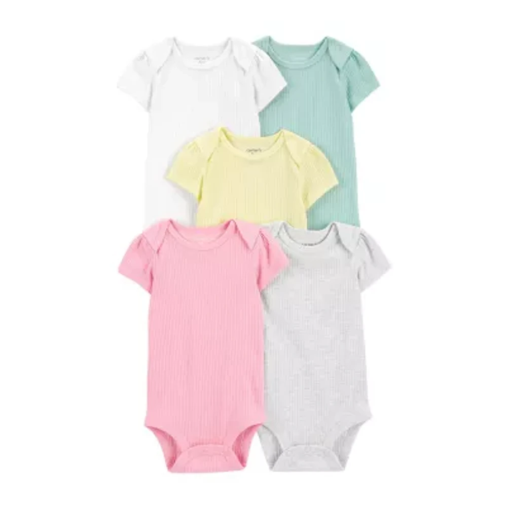 Carter's Baby Girls 5-pc. Short Sleeve Bodysuit