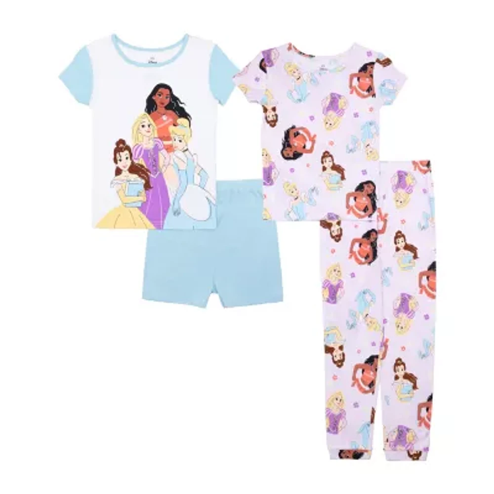 Disney Collection Little & Big Girls 4-pc. Princess Pajama Set