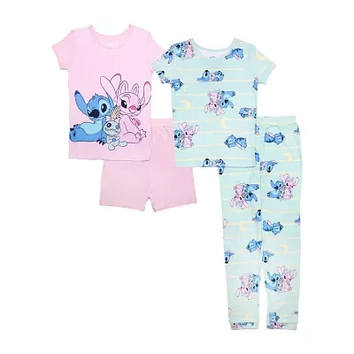 Disney Collection Little & Big Girls 4-pc. Stitch Pajama Set