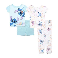 Disney Collection Toddler Girls 4-pc. Stitch Pajama Set