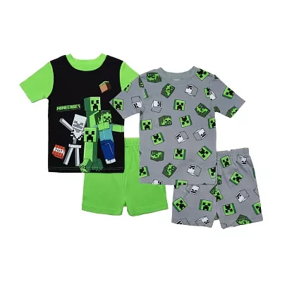 Little & Big Boys Minecraft 4-pc. Pajama Set