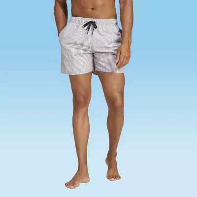 adidas Mens Drawstring Waist Lined Swim Shorts