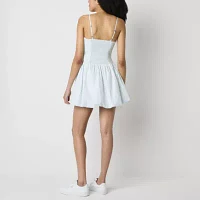 Arizona Bubble Hem Womens Sleeveless Gingham Fit + Flare Dress Juniors