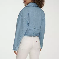 Levi's® Midweight Denim Belted Wind Resistant Womens Motorcycle Jacket