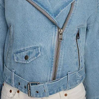 Levi's® Midweight Denim Belted Wind Resistant Womens Motorcycle Jacket