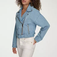 Levi's® Midweight Denim Belted Wind Resistant Womens Motorcycle Jacket