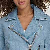 Levi's® Midweight Denim Belted Wind Resistant Womens Motorcycle Jacket