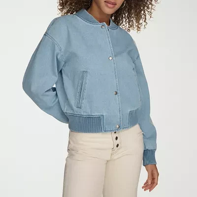 Levi's Midweight Denim Wind Resistant Womens Bomber Jacket