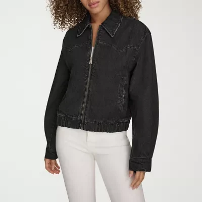 Levi's Denim Wind Resistant Midweight Womens Bomber Jacket