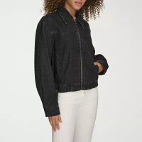 Levi's Denim Wind Resistant Midweight Womens Bomber Jacket