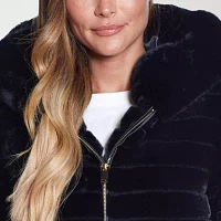 Gallery Faux Fur Hooded Heavyweight Womens Coat