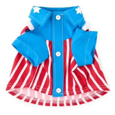 Paw & Tail Americana Button-Up Dog T-Shirt