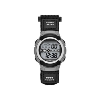 Womens Nylon Strap Digital Sport Watch