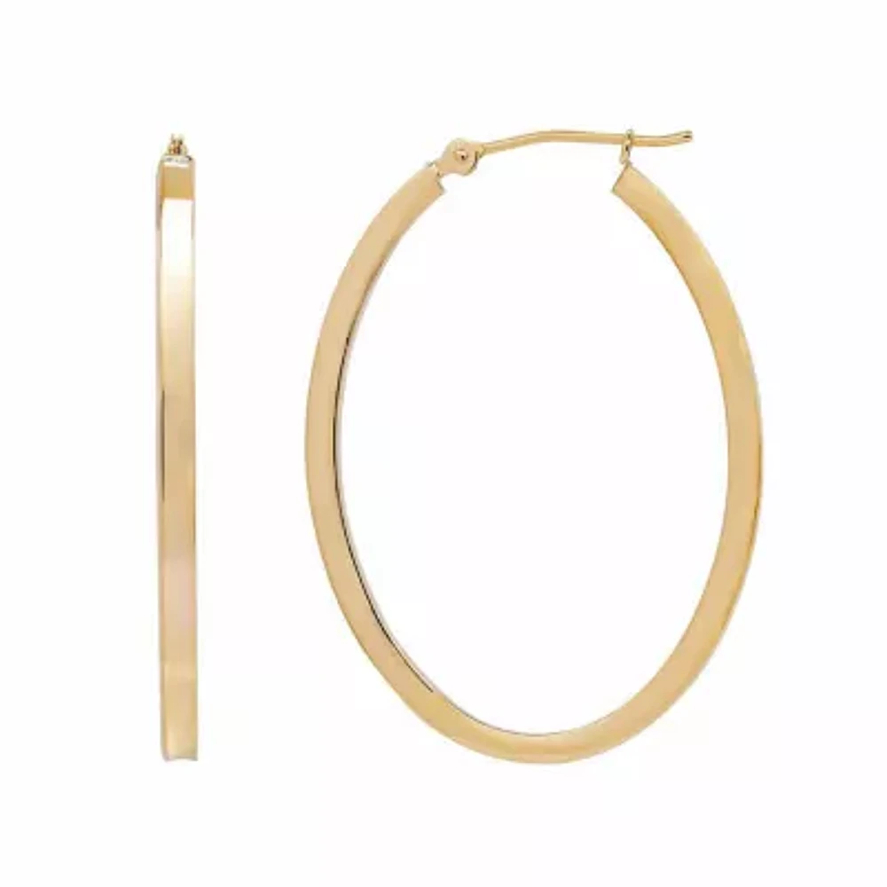 14K Gold 35mm Hoop Earrings