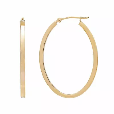 14K Gold 35mm Hoop Earrings