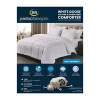 Serta 233 Thread Count Light Warmth White Goose Feather And Down Fiber Comforter