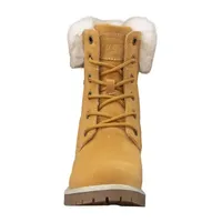 Lugz Womens Clove Fur Flat Heel Lace Up Boots