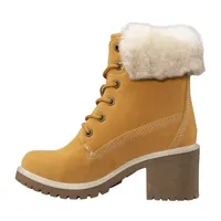 Lugz Womens Clove Fur Flat Heel Lace Up Boots