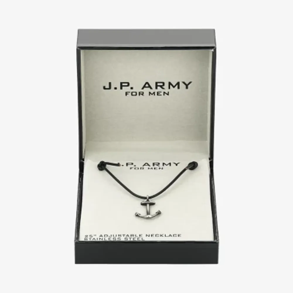 Effy Mens Sterling Silver Anchor Pendant Necklace - JCPenney