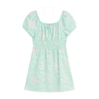 Knit Works Big Girls Short Sleeve Balloon A-Line Dress