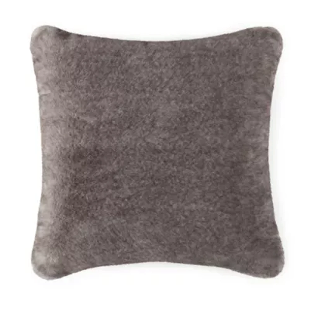 Loom + Forge Faux Fur Square Throw Pillow