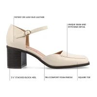 Journee Collection Womens Evangeline Stacked Heel Pumps