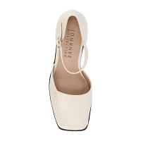 Journee Collection Womens Evangeline Stacked Heel Pumps