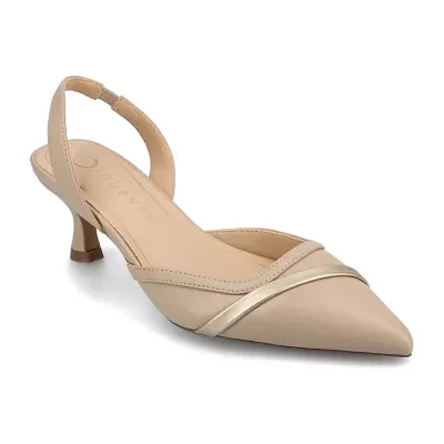 Journee Collection Womens Nellia Pointed Toe Kitten Heel Pumps
