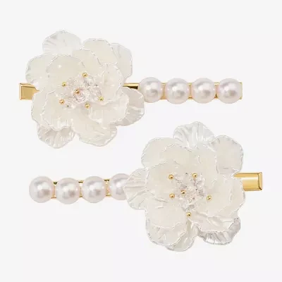 Bijoux Bar 2-pc. White Hair Clip