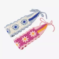 Arizona Floral Crochet 2-pc. Womens Headband