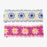 Arizona Floral Crochet 2-pc. Womens Headband