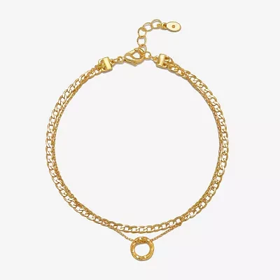 Bijoux Bar Delicates Gold Tone 9 Inch Link Ankle Bracelet