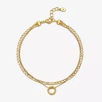 Bijoux Bar Delicates Gold Tone 9 Inch Link Ankle Bracelet