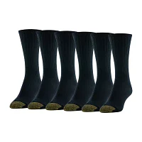 Gold Toe Ribbed 6 Pair Crew Socks Womens