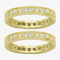 Sparkle Allure 2-pc. Cubic Zirconia 14K Gold Over Brass Ring Sets