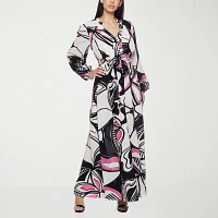 Premier Amour Womens Long Sleeve Floral Maxi Dress