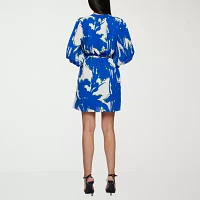 Premier Amour Womens 3/4 Sleeve Floral Fit + Flare Dress