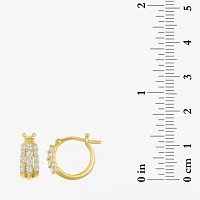 (G-H / I1-I2) 1/3 CT. T.W. Lab Grown White Diamond 10K Gold 12.1mm Hoop Earrings
