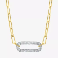 Diamond Addiction (G-H / I1-I2) Womens 1/3 CT. T.W. Lab Grown White Diamond 10K Gold Pendant Necklace