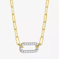 Diamond Addiction (G-H / I1-I2) Womens 1/3 CT. T.W. Lab Grown White Diamond 10K Gold Pendant Necklace