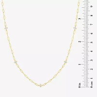 Diamond Addiction (G-H / I1-I2) Womens 1/3 CT. T.W. Lab Grown White Diamond 10K Gold Paperclip Round Pendant Necklaces