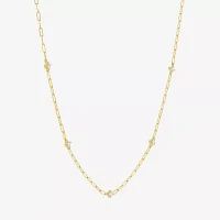 Diamond Addiction (G-H / I1-I2) Womens 1/3 CT. T.W. Lab Grown White Diamond 10K Gold Paperclip Round Pendant Necklaces