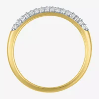 Diamond Addiction (G-H, I1-I2) Womens 1/3 CT. T.W. Lab Grown White 10K Gold Cocktail Ring