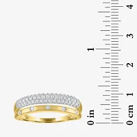 Diamond Addiction (G-H, I1-I2) Womens 1/3 CT. T.W. Lab Grown White 10K Gold Cocktail Ring