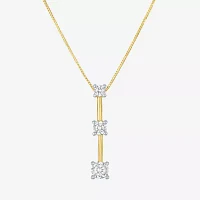 (G-H / I1-I2) Womens 1/3 CT. T.W. Lab Grown White Diamond 10K Gold Round Pendant Necklace